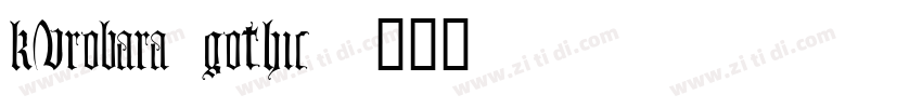 kurobara gothic字体转换